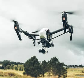 Drone aerial view of a luxury real estate property